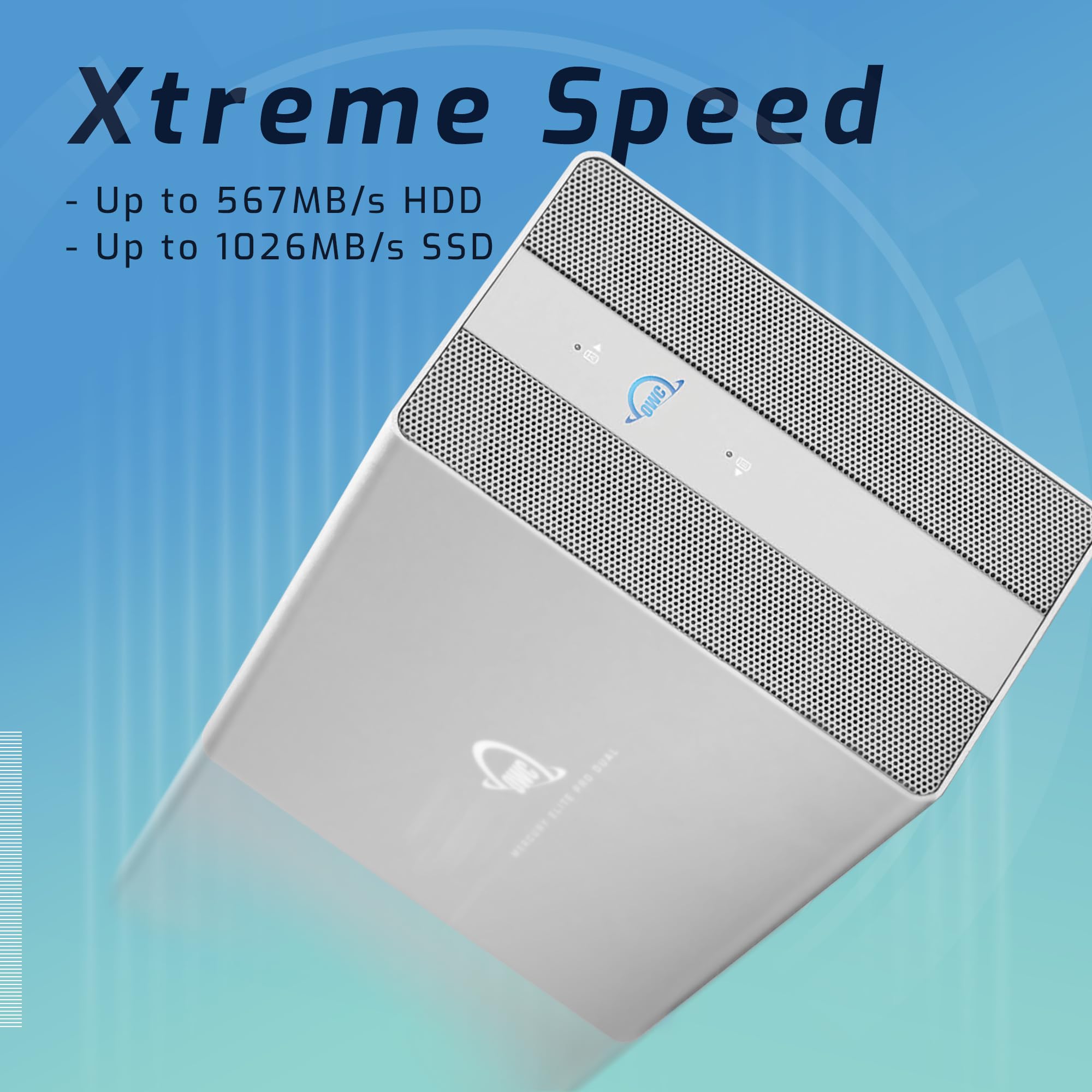 Xtreme Speed

- Up to 567MB/s HDD
- Up to 1026MB/s SSD