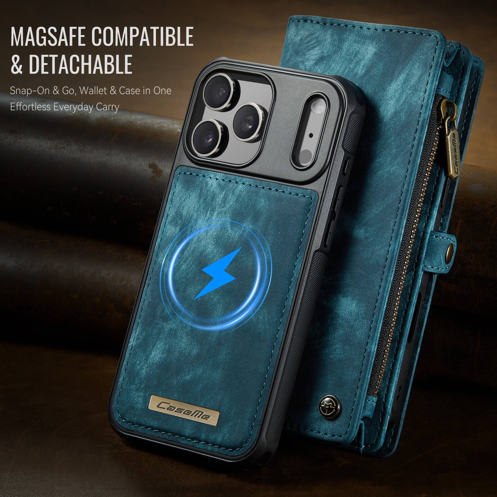 MAGSAFE COMPATIBLE & DETACHABLE  
Snap-On & Go, Wallet & Case in One  
Effortless Everyday Carry