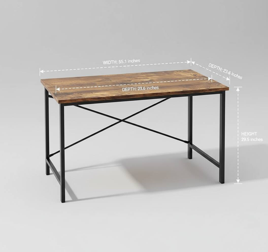 WIDTH: 55.1 inches  
DEPTH: 23.6 inches  
HEIGHT: 29.5 inches