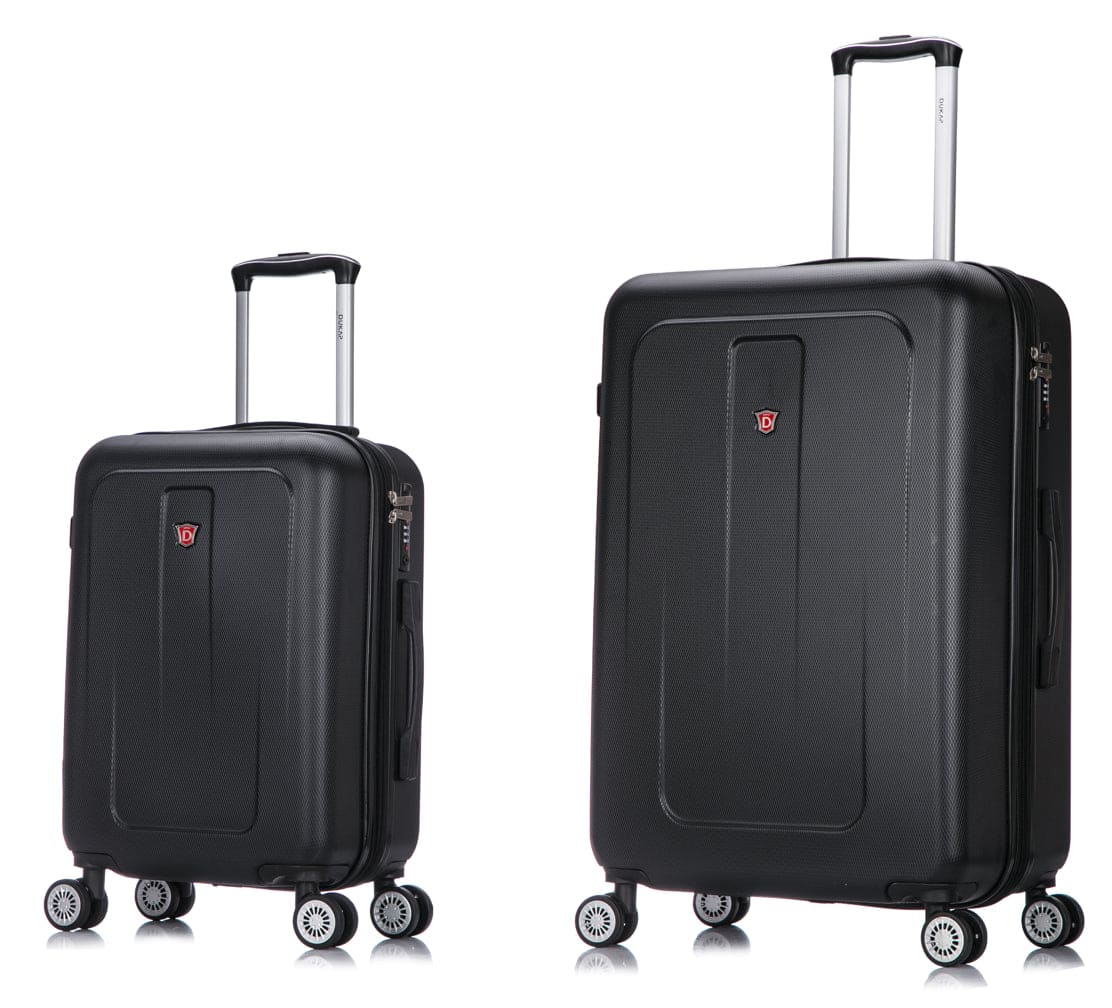 Photos - Luggage Dukap  Crypto Lightweight Hardside 2 Piece  Set 20"/28" - Black DKCRY0SM-BLK 