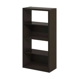 FurniFact - Engineered Wood bookcase with sturdy construction and classic design - Dark Oak