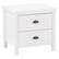 Angle. CorLiving - Boston 2-Drawer Night Stand - White.