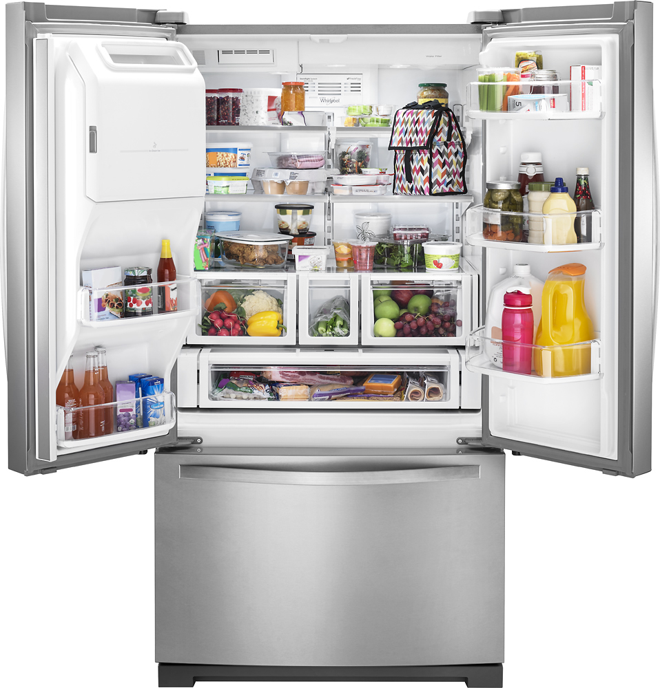 Best Buy: Whirlpool 26.8 Cu. Ft. French Door Refrigerator WRF757SDEM