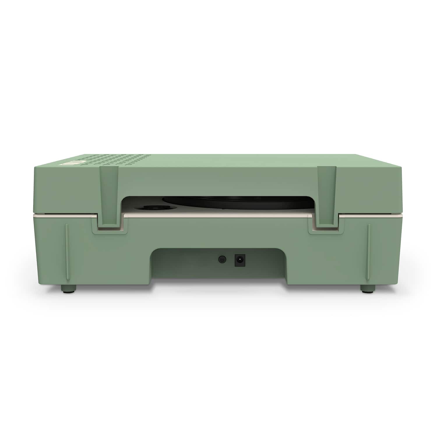 Alt View Zoom 18. Victrola - Re-Spin Sustainable Bluetooth Suitcase Record Player - Basil Green.