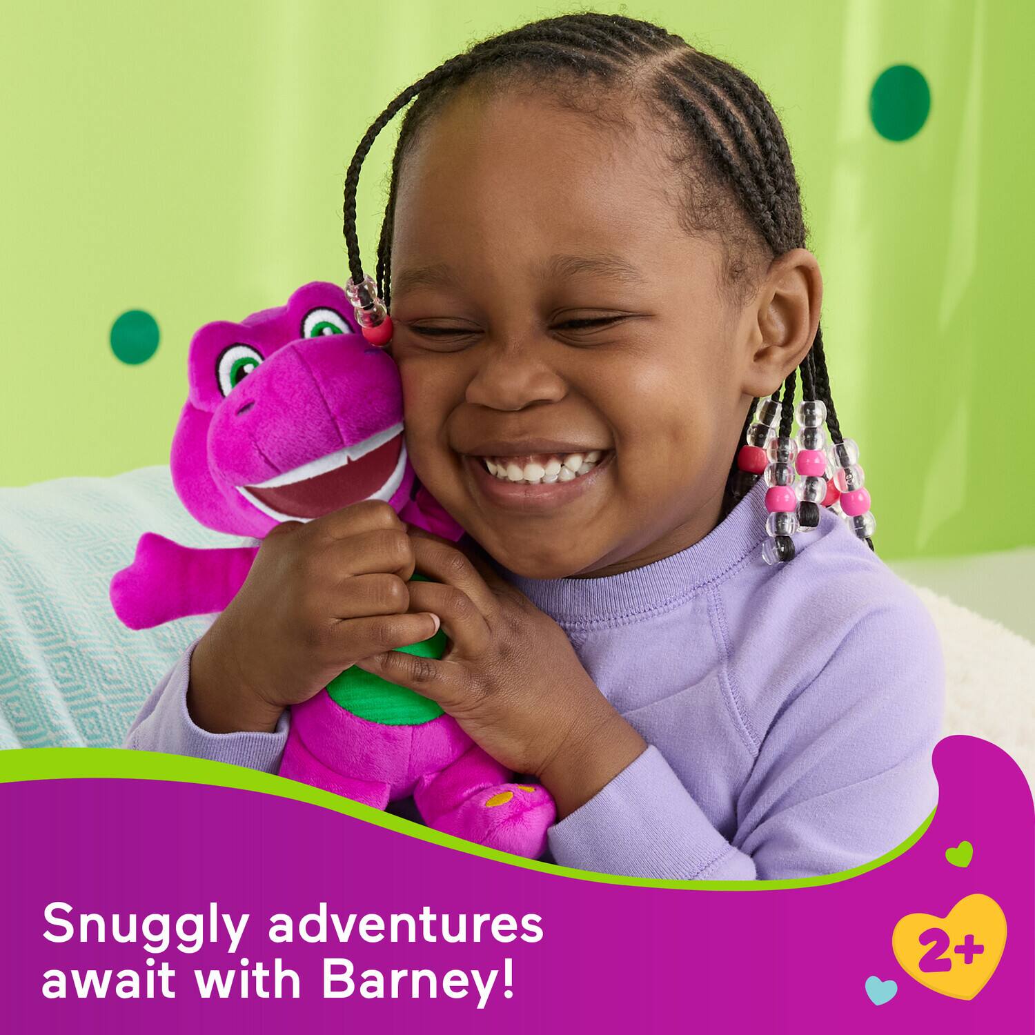 Snuggly adventures await with Barney! 2+