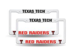 Rico Industries - Texas Tech Red Raiders Raised Letter Plastic License Plate Frame - Set of 2 Frames - Multi