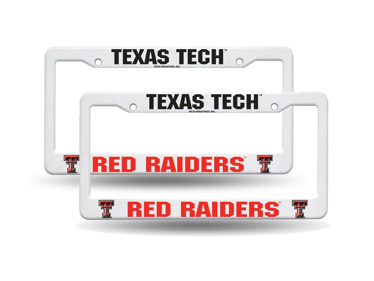 Texas Tech Red Raiders Raised Letter Plastic License Plate Frame - Set of 2 Frames