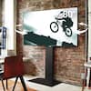 Front. WALL - V3 SW High Type – Sleek Shallow Floor TV Stand for Extra Large 32-80 Inch, for Living Room and Bedroom, Japan-Engineered - Satin Black.