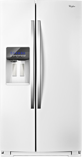  Whirlpool - 26.4 Cu. Ft. Side-by-Side Refrigerator with Thru-the-Door Ice and Water - White Ice