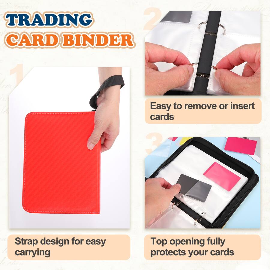 Unique Bargains 4 Pocket Trading Card Binder, Holds 400 Top Loaders ...