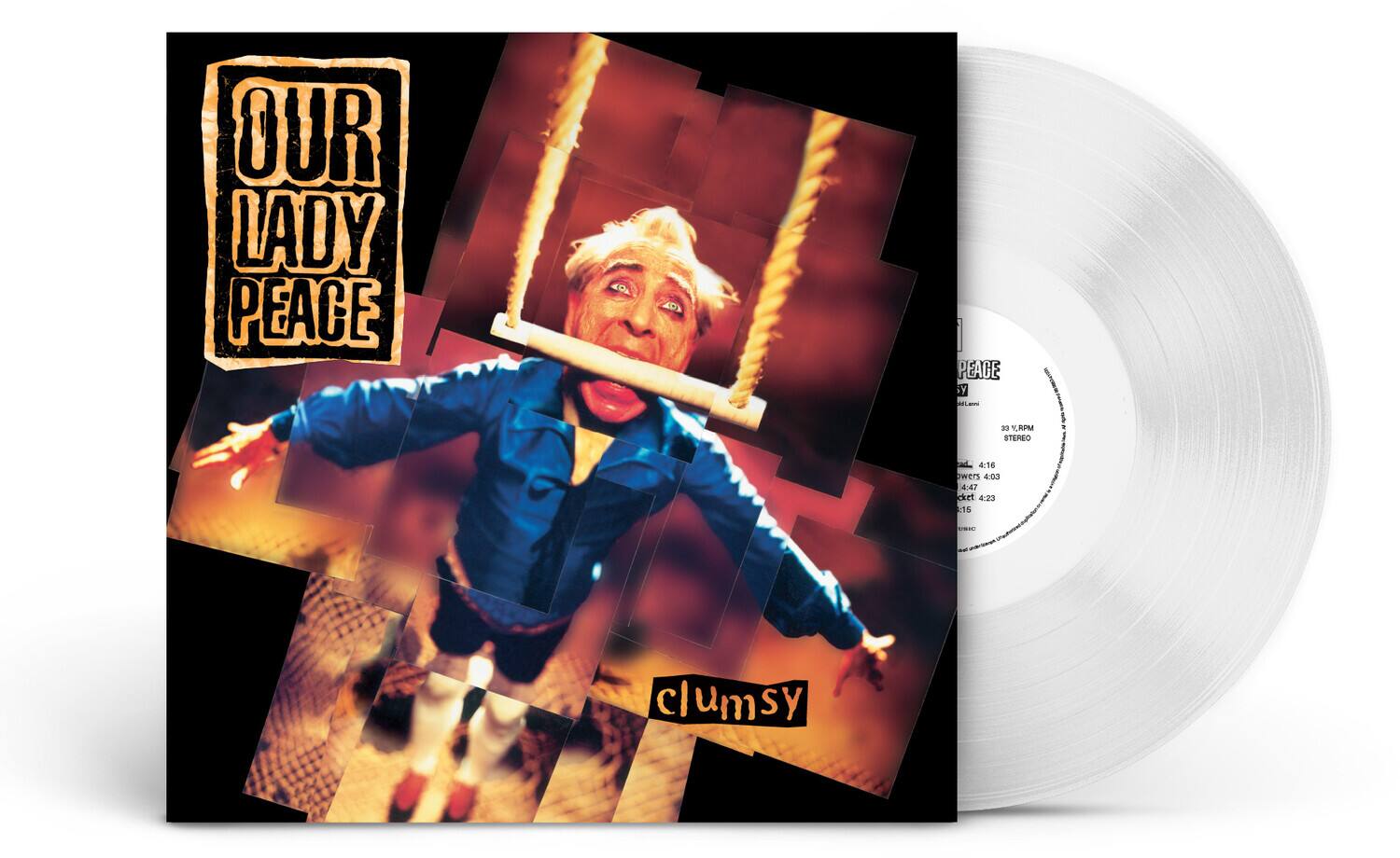 OUR LADY PEACE

clumsy

33 RPM

STEREO

A-16
owers 4:03
ckrt 4:23
216

TA