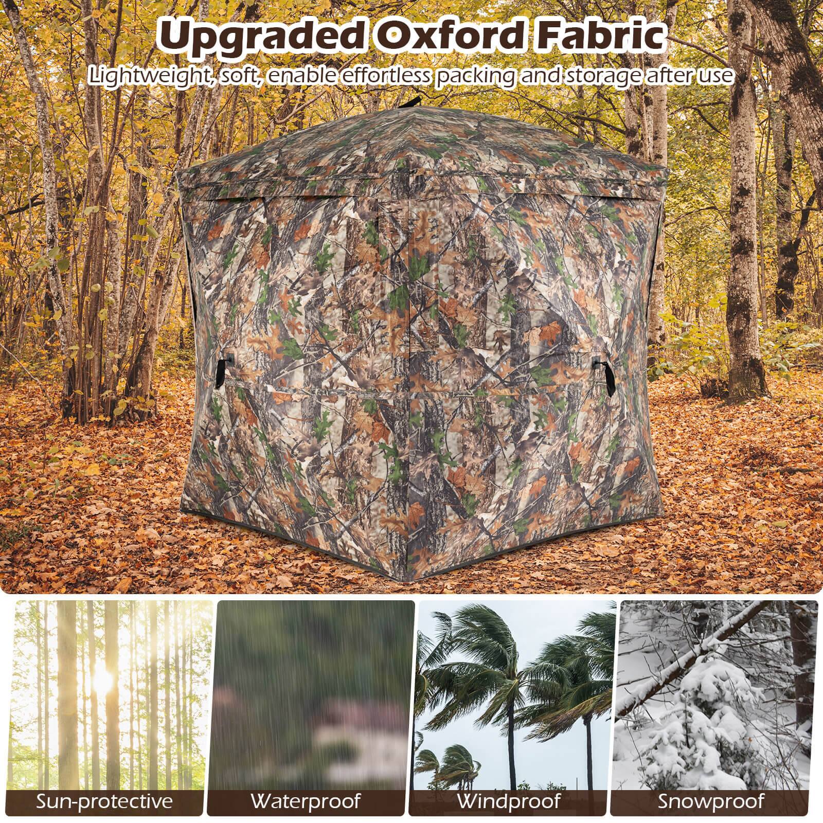 Upgraded Oxford Fabric  
Lightweight, soft, enable effortless packing and storage after use  

Sun-protective  
Waterproof  
Windproof  
Snowproof
