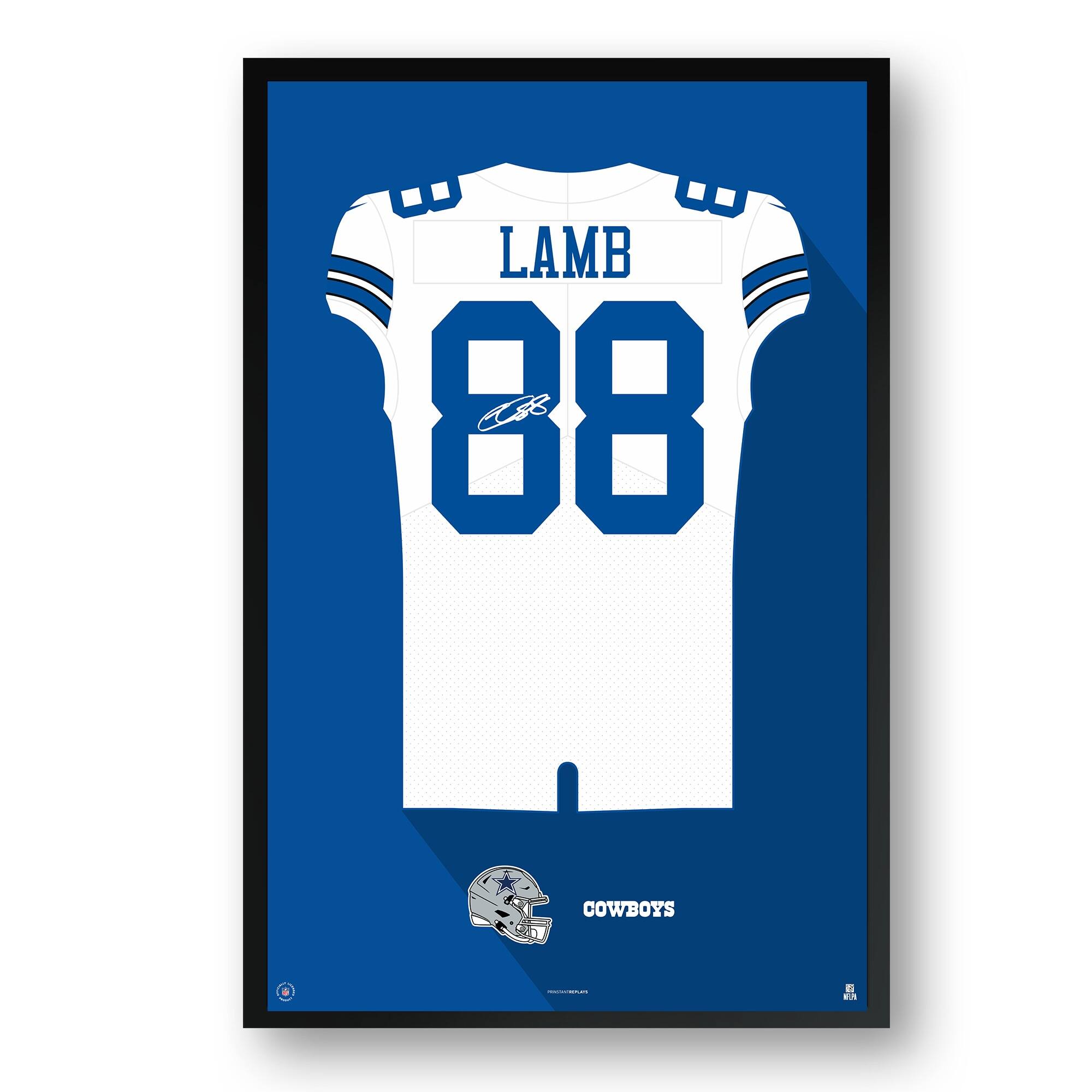 CeeDee Lamb Dallas Cowboys 14" x 20" Framed Jersey Print