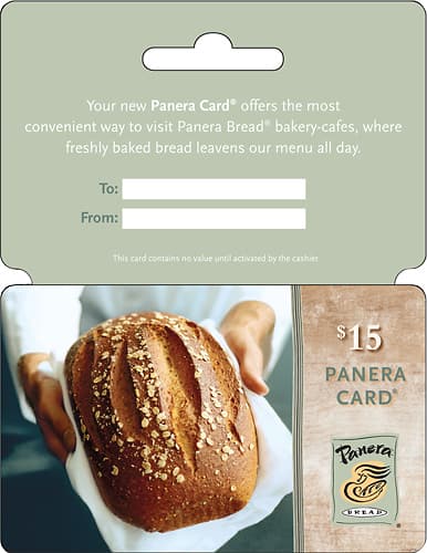 Panera Bread - $15 Gift Card - Larger Front