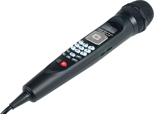 Angle View: VocoPro CARRY-OKE STAR - Plug-and-Play Karaoke Mic with SD Card Player/Recorder