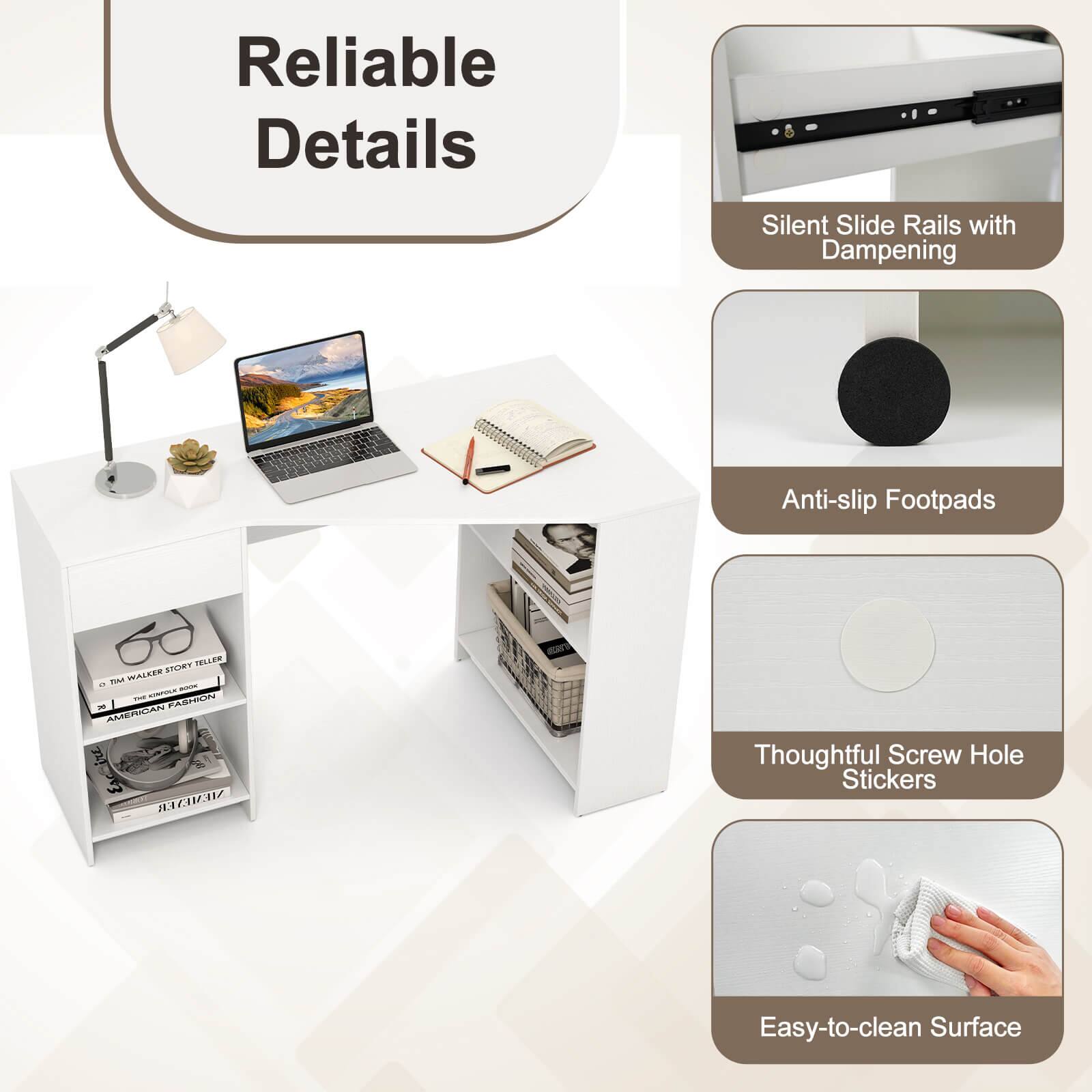 Reliable Details: Silent Slide Rails with Dampening, Anti-slip Footpads, 60 Second Timer, American 7 Esciire MEMENER, Thoughtful Screw Hole Stickers, Easy-to-clean Surface.