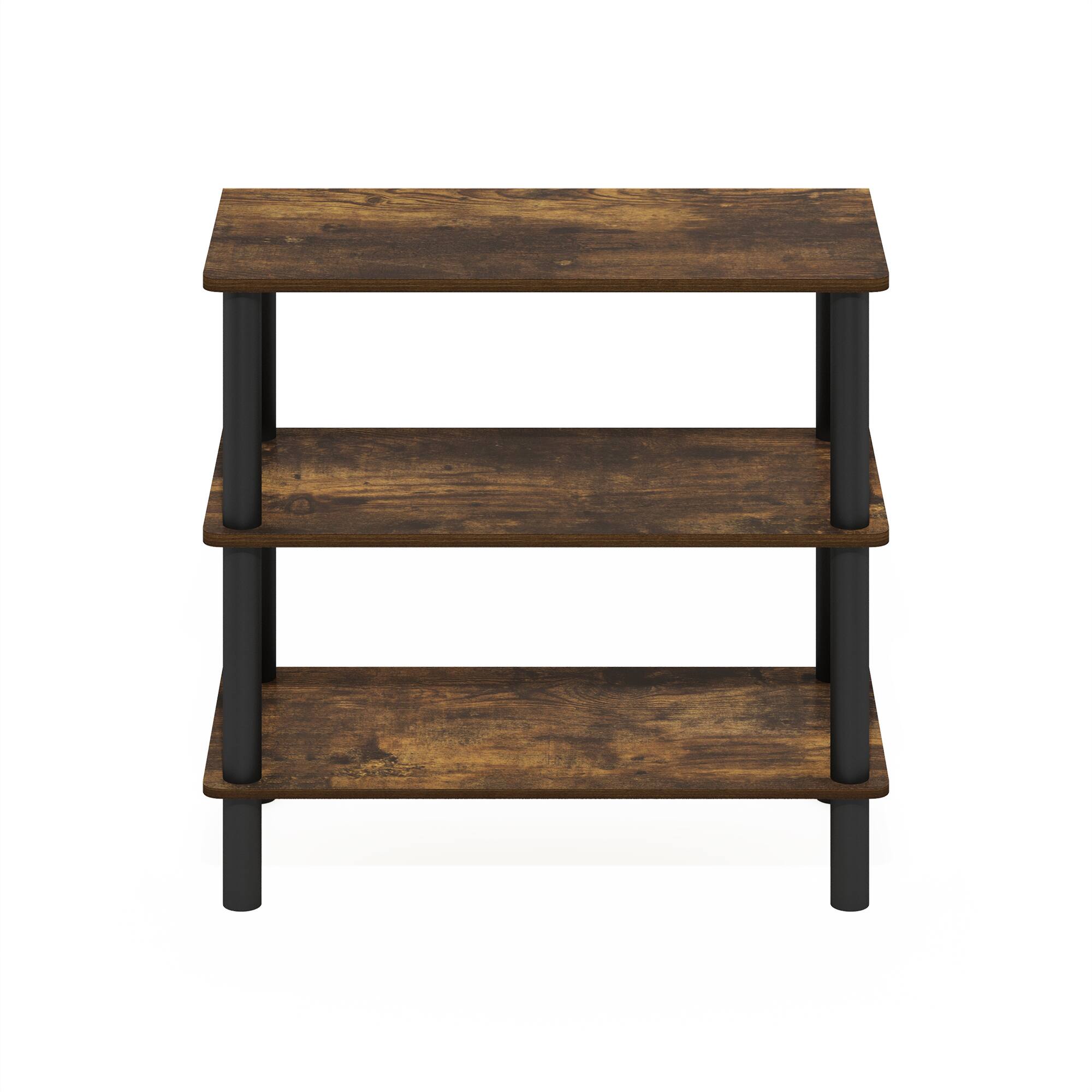 Alt View 2. Furinno - Turn-N-Tube 26-Inch 3-Tier Freestanding Shoe Rack Storage Organizer - Amber Pine/Black.