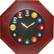Front Standard. Trademark - Octagonal Wood Billiards Quartz Clock.
