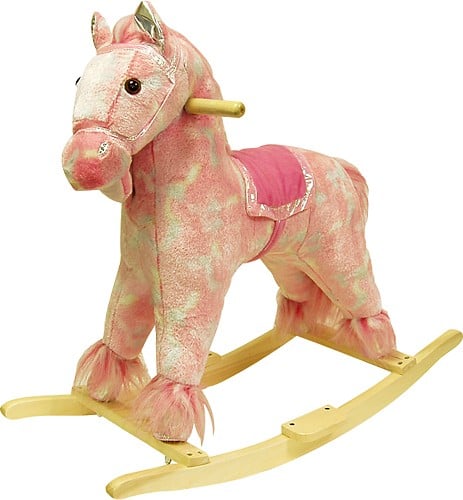 Angle Standard. Happy Trails - Plush Rocking Pony - Pink.
