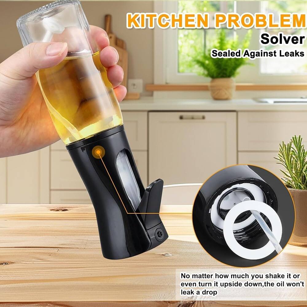 KITCHEN PROBLEM Solver  
Sealed Against Leaks  

No matter how much you shake it or even turn it upside down, the oil won't leak a drop