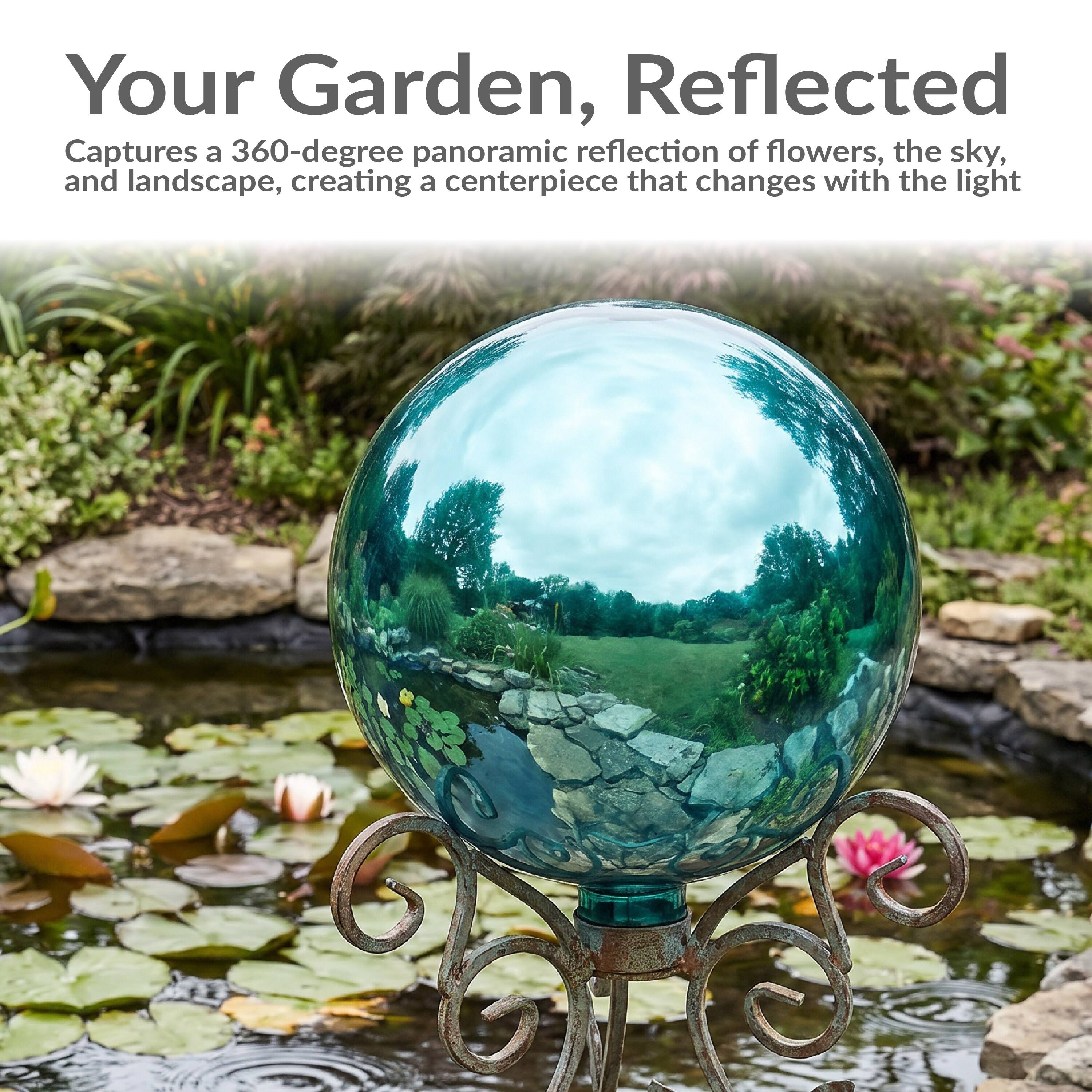 Your Garden, Reflected  
Captures a 360-degree panoramic reflection of flowers, the sky, and landscape, creating a centerpiece that changes with the light
