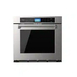Kucht - 30 in. 5 cu. ft. Single Electric Wall Oven with True Convection and Self-Cleaning - Stainless Steel