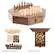 Alt View 11. Trademark Games - Octagonal Chess Set Wooden Chessboard with 2 Storage Drawers and Carved Staunton Pieces Classic Board Game - Light and Dark Wood.