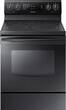Samsung - 5.9 Cu. Ft. Self-Cleaning Freestanding Electric Convection Range - Black - Larger Front