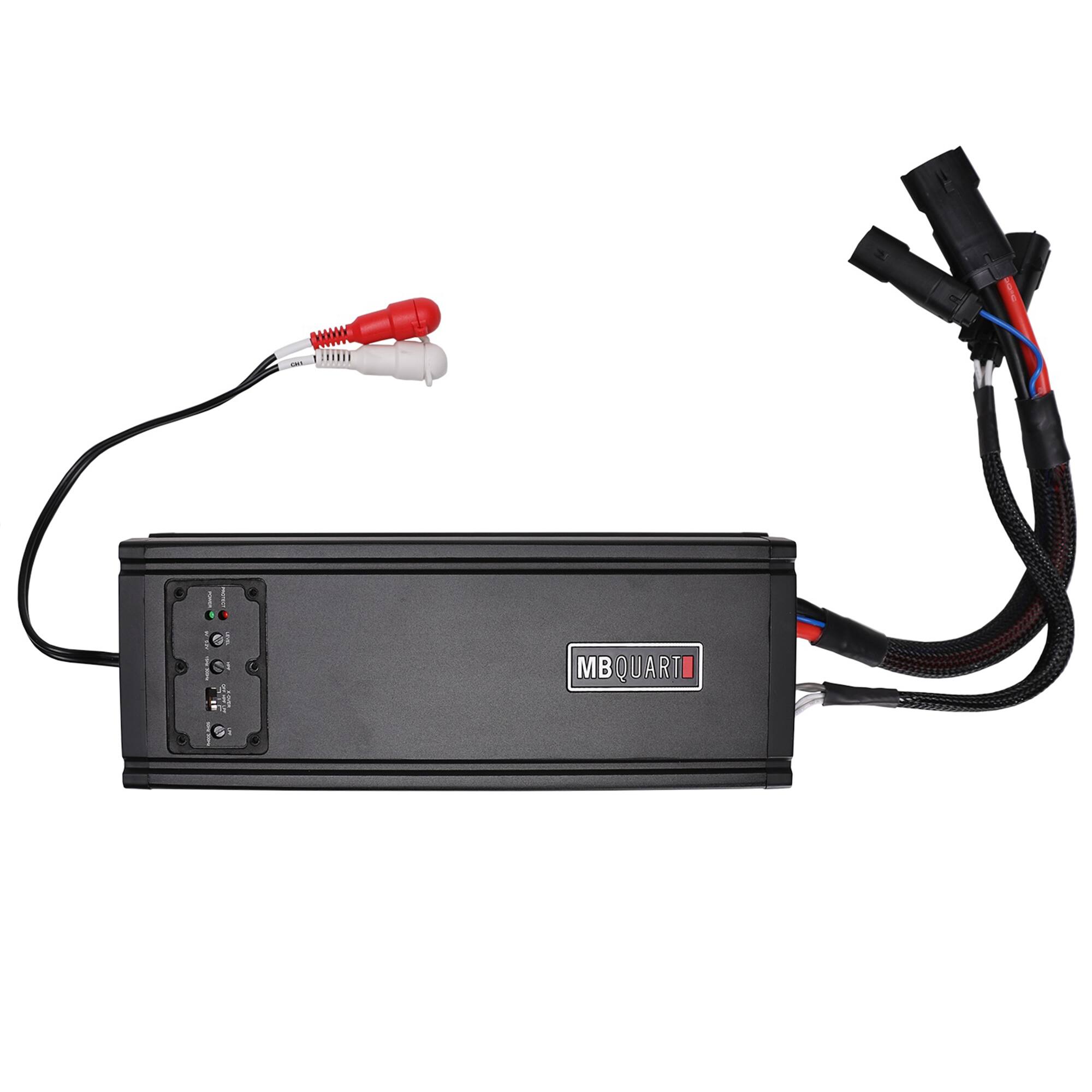 Alt View 7. MB Quart - MB Quart Discus 2 Channel Marine Amplifier with Top Mounted Controls, 500 Watts - Black.