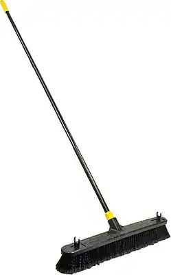 Front. Quickie - Bulldozer 24" Smooth Surface Push Broom - Black.