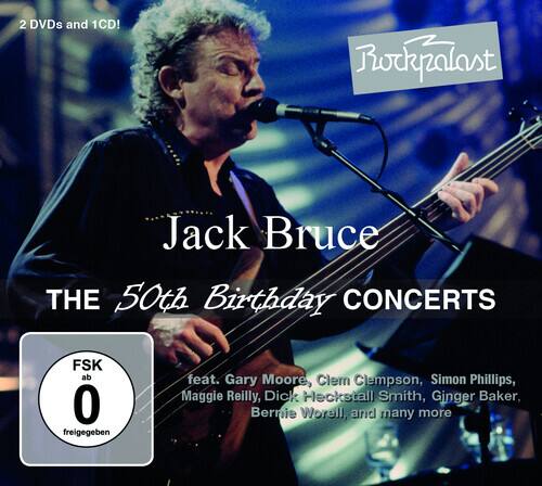 2 DVDs and 1 CD!  
Jack Bruce  
The 50th Birthday Concerts  
FSK ab 0 freigegeben  
feat. Gary Moore, Clem Clempson, Simon Phillips, Maggie Reilly, Dick Heckstall-Smith, Ginger Baker, Bernie Worrell, and many more