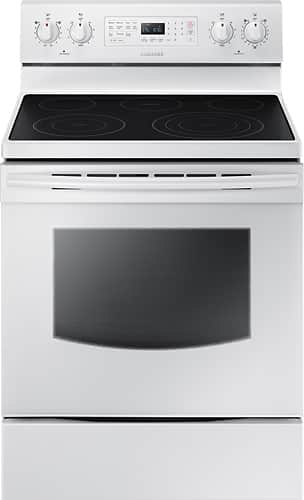 Samsung - 5.9 cu. ft. Freestanding Electric Range - White - Larger Front
