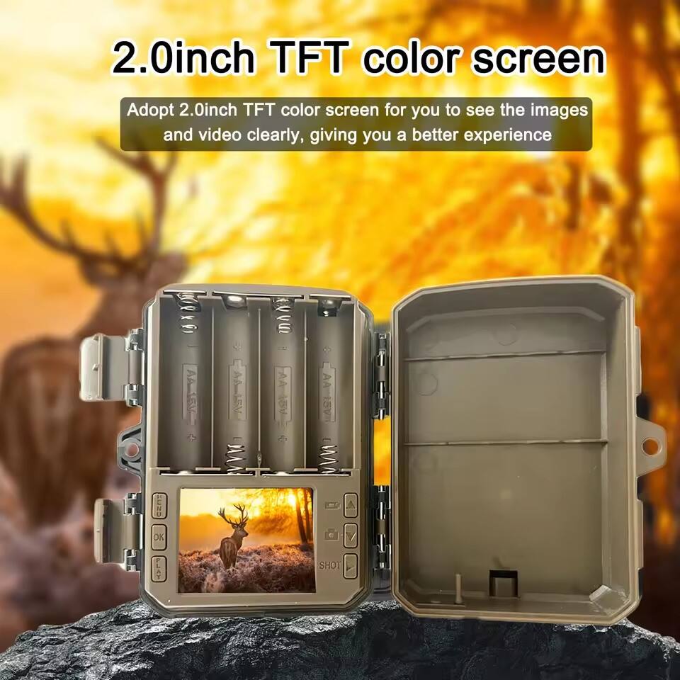 2.0inch TFT color screen  
Adopt 2.0inch TFT color screen for you to see the images and video clearly, giving you a better experience