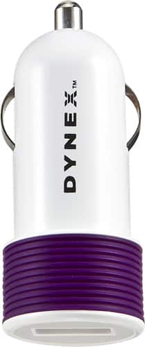 Front. Dynex™ - USB Vehicle Charger - Amethyst.