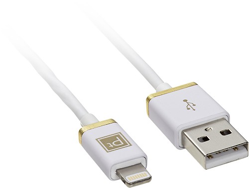  Platinum - 4' Lighting Charge-and-Sync Cable - White/Gold