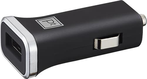 Front. Platinum™ - USB Vehicle Charger - Black/Chrome.