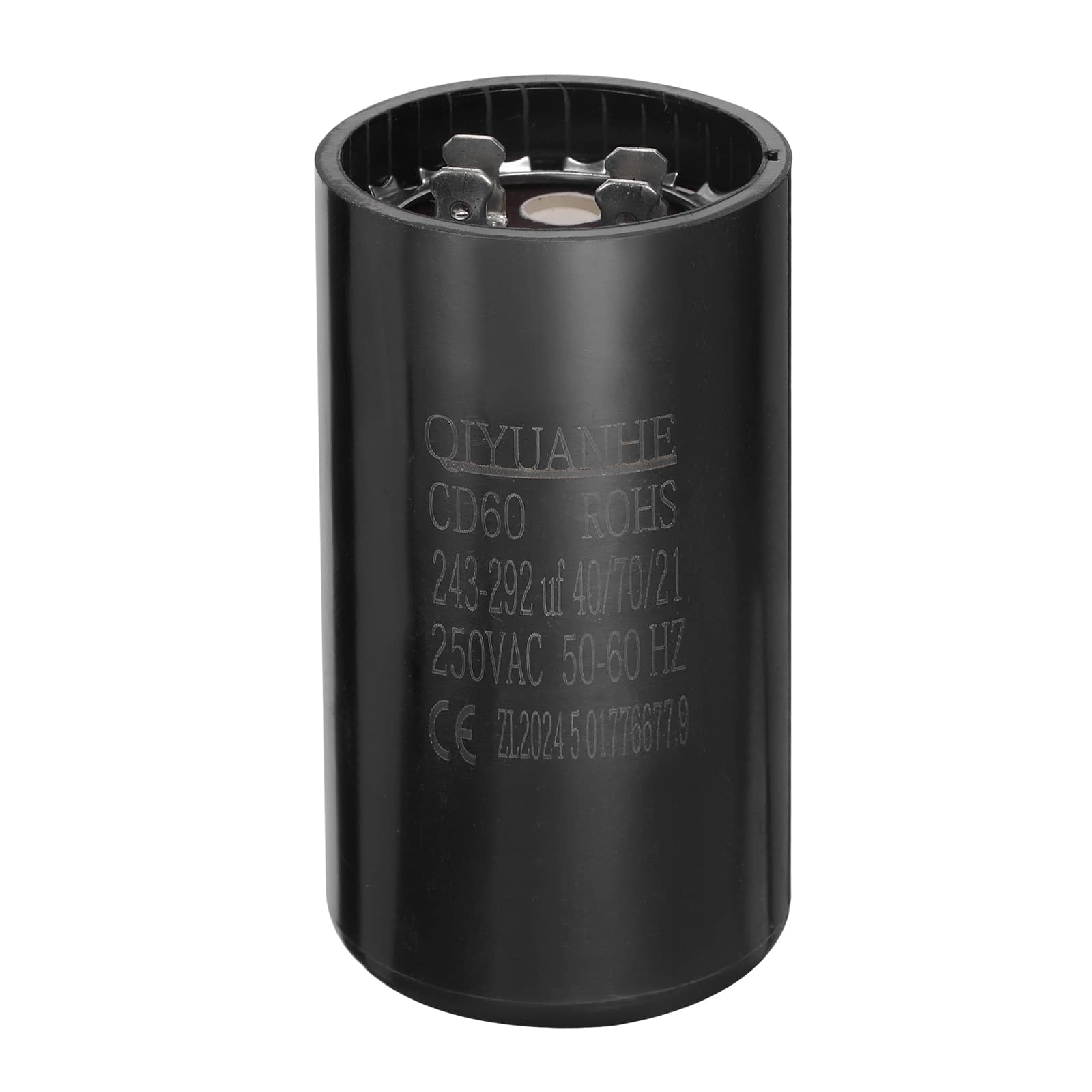 Unique Bargains - CD60 Motor Run Capacitor, 243-292uF MFD AC250V, 50-60Hz, for Electric Motor, 46x86mm - Black