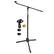 Front. 5 CORE - 5 Core Mic Stand Floor Height Adjustable Tripod Microphone Stands w Extending Telescoping Boom Arm-MS 080 - Black.