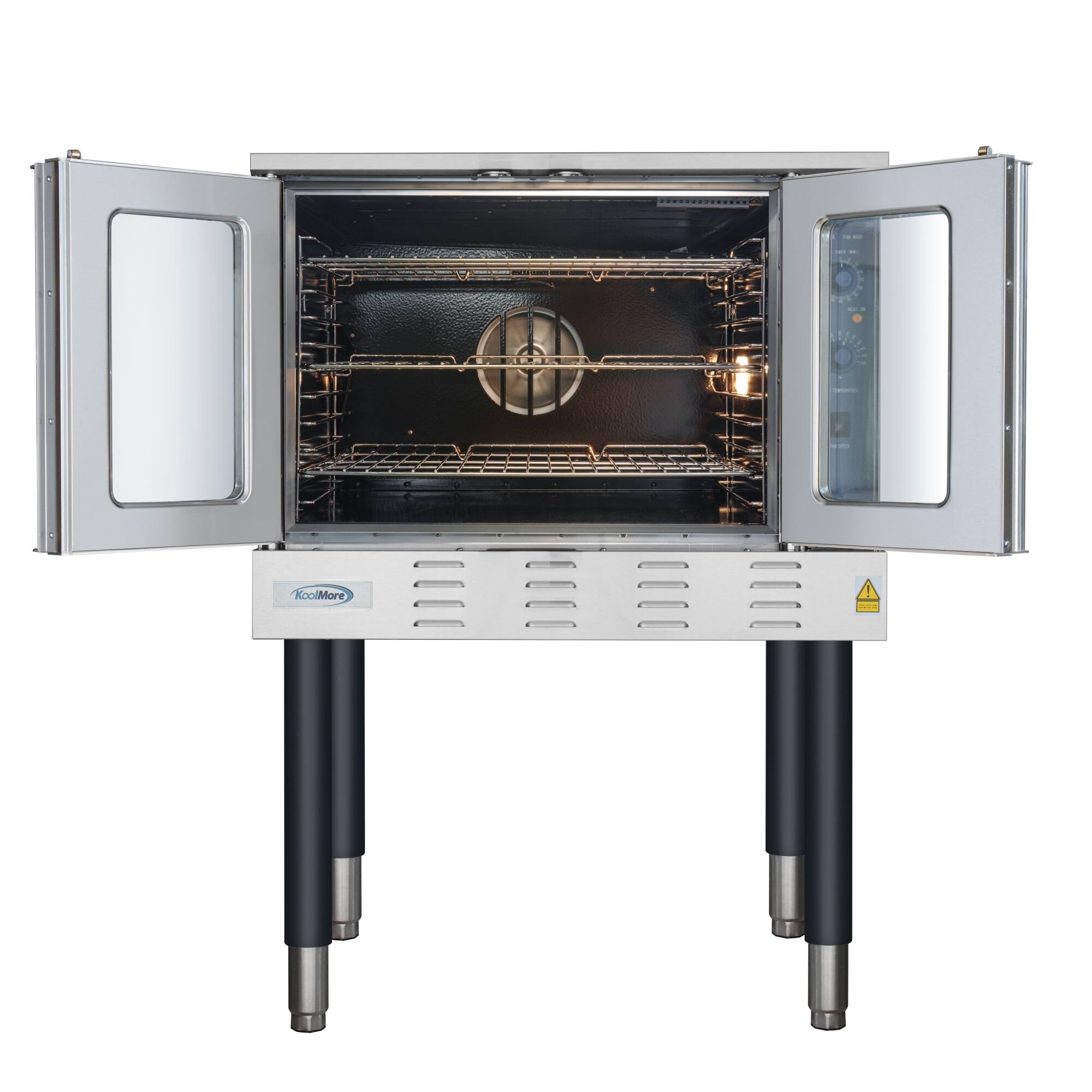 Alt View 3. Koolmore - 38 in. Full Size Single Deck Commercial Natural Gas Convection Oven 54,000 BTU (KM-CCO54-NG) - Stainless Steel.