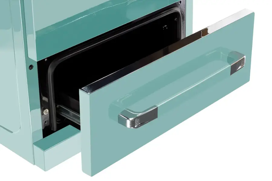 Alt View 11. Unique Appliances - Classic Retro 2.9 Cu. Ft. Freestanding Gas Convection Range - Ocean Mist Turquoise.