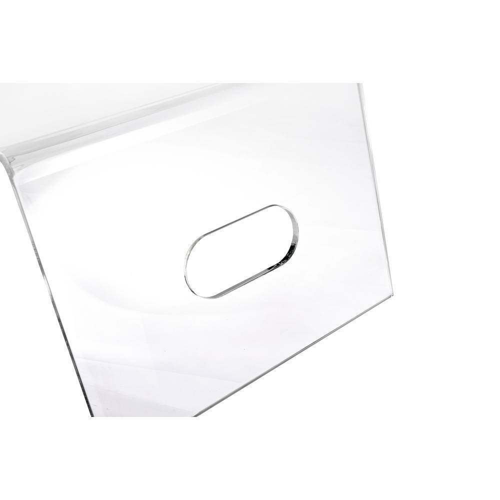 Alt View 2. AdirHome - Laptop Riser, Acrylic Monitor and Laptop Stand, 9.5" H x 21.5" W x 12" D - Clear.