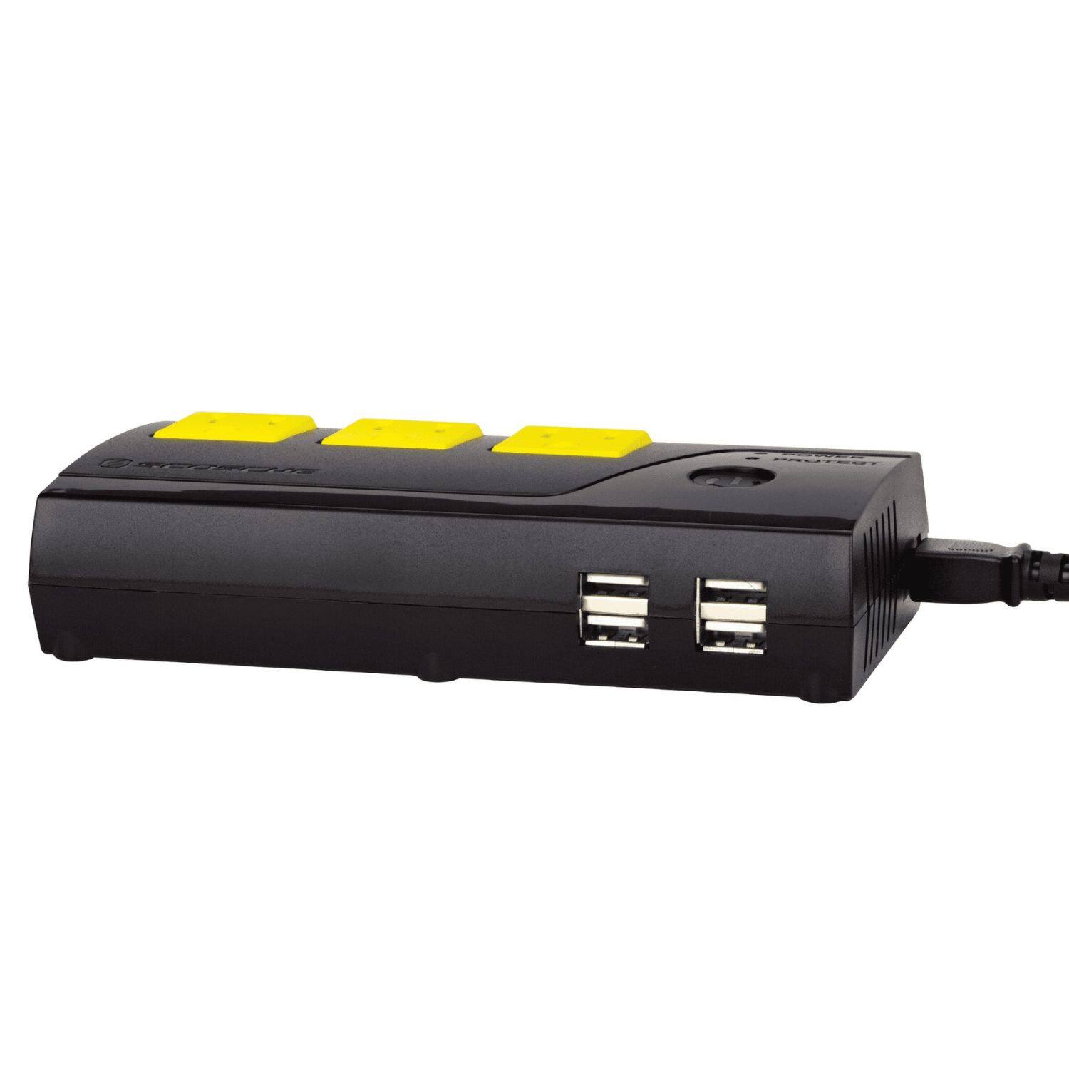 Angle. Stock Preferred - 200W Portable Power Inverter with 4 USB Ports - Black.