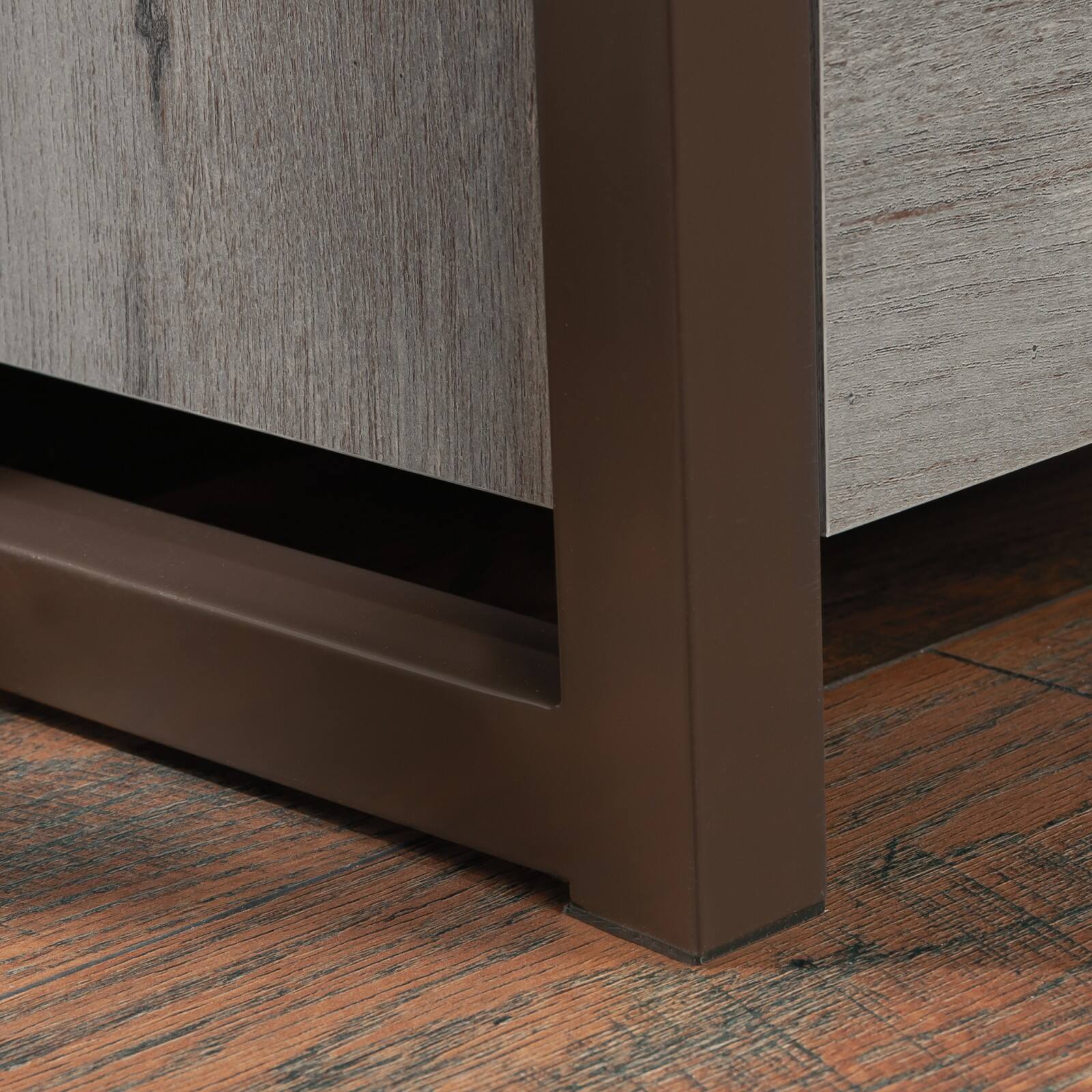 Alt View 5. Ecooso - Space Saving Narrow Bookcase with 2 Locking Drawers,Secure and Stable Design with Ample Shelving, Easy Assembly - White.