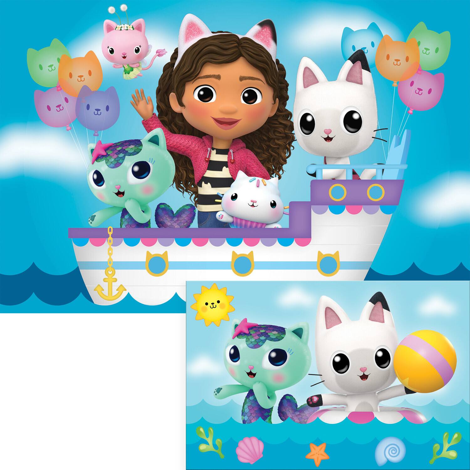 Alt View 1. PopMarket - Gabby's Dollhouse contains 48pc 18x12 in 3D/2D Double-Sided Puzzle   - COLLECTIBLES - Multicolor.