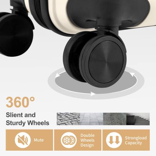 360° Silent and Sturdy Wheels  
Mute Double Wheels Design  
11 Strong Load Capacity