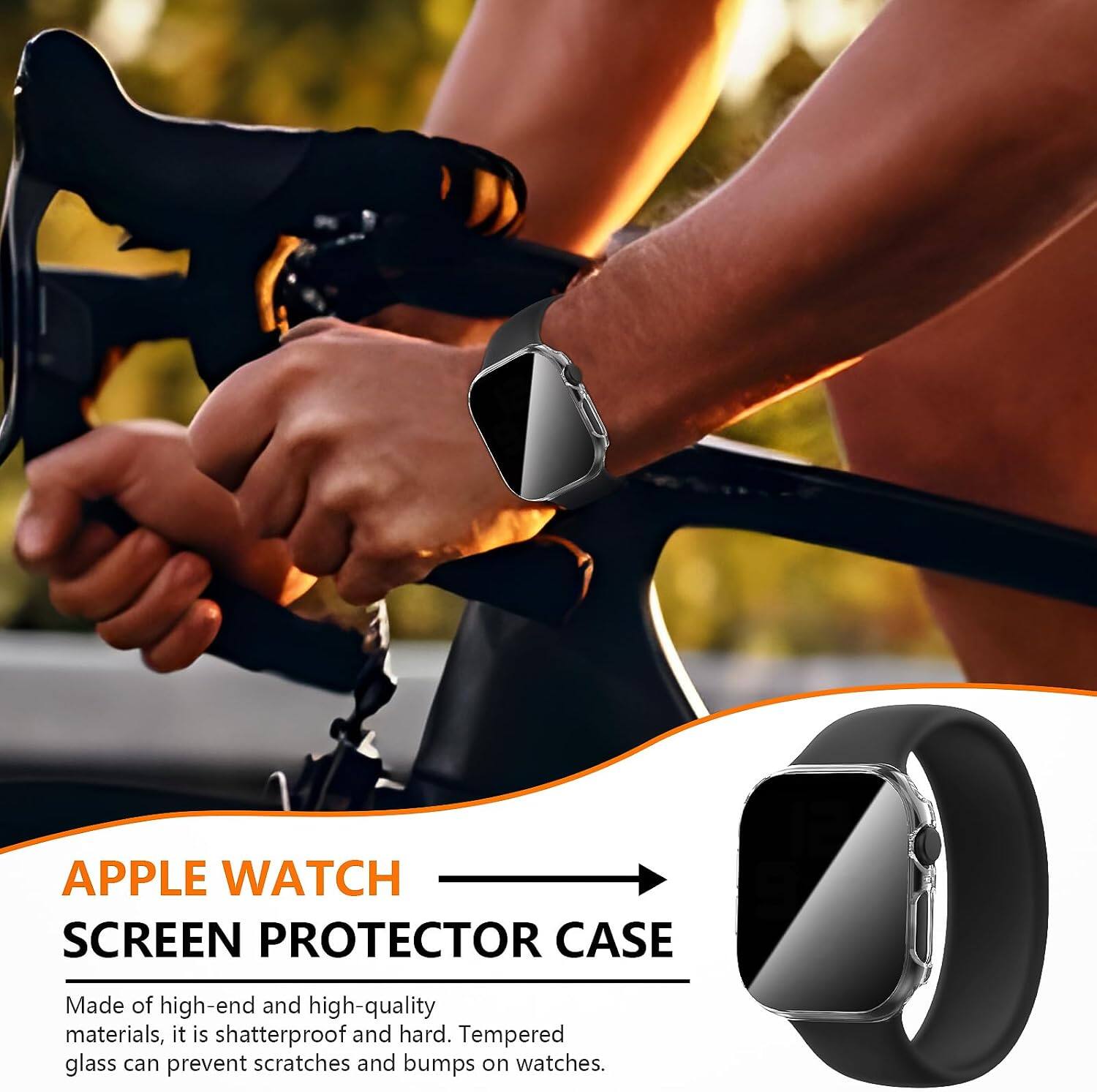 Core Tech 3 Pack Tempered Glass Protective Case for Apple Watch 40mm ...