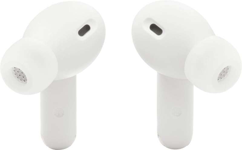Alt View 3. JBL - Vibe Beam 2 Noise Cancelling Earbuds with Case - White.