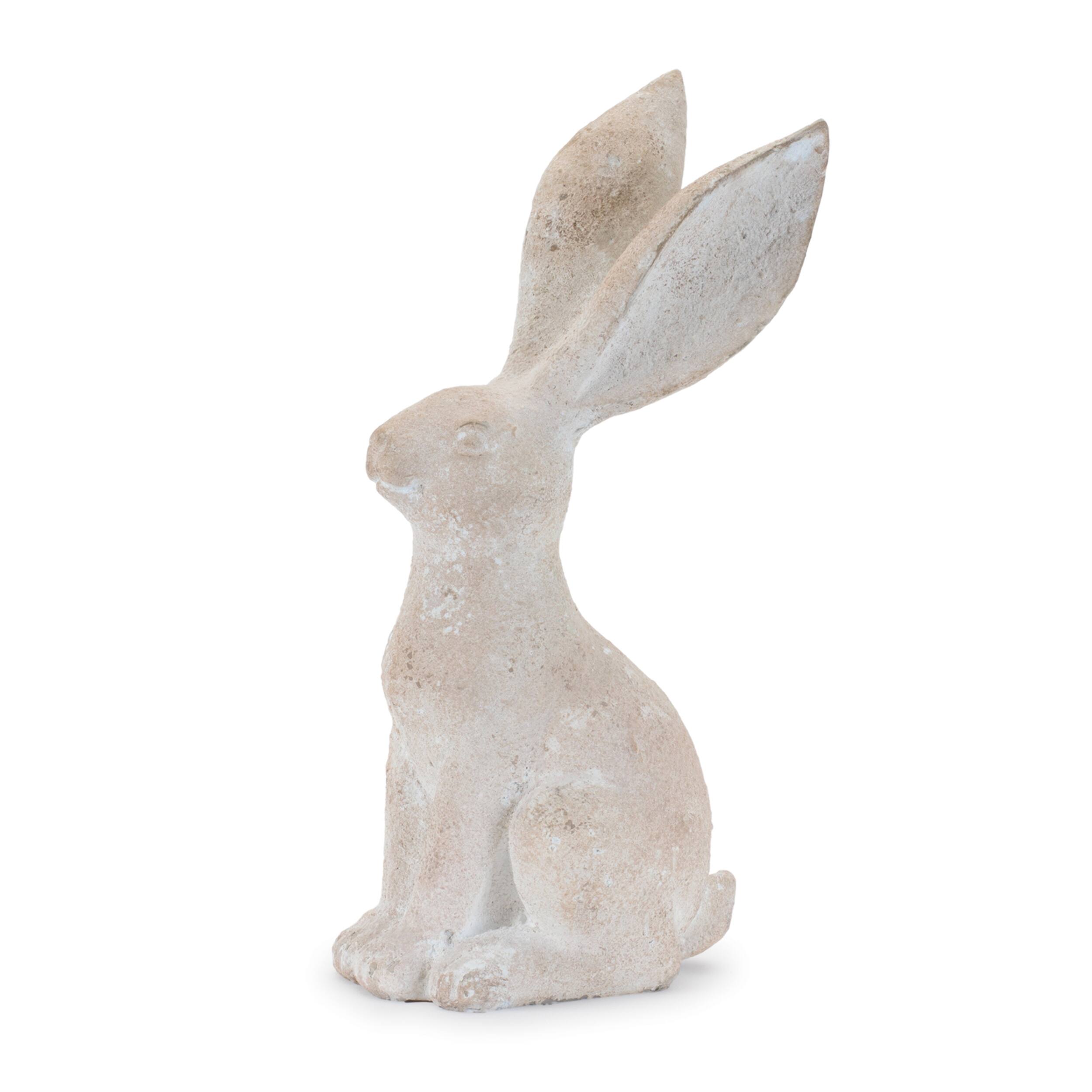 Back. BreeBe - Long Ear Rabbit Figurine (Set of 4) - Beige.