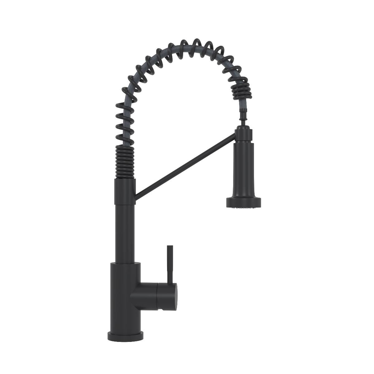 Alt View 3. Ropilly - Ropilly Single Handle Kitchen Faucet Matte Black Pull Down Modern Kitchen Sink Faucet 19 Inch Stainless Steel - Matte Black.
