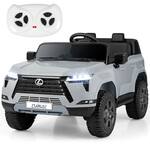 Costway - Ride on Car for Kids, 24V 4WD Licensed LEXUS GX550 Electric Vehicle with Remote - Gray